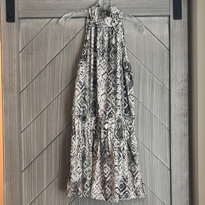 DO+BE Monochrome Snakeskin Halter Dress